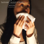Woman smells a Sayang Sleep Strip, applies the scented mouth tape before bed, sleeps wearing it, then places the used strip into the Your Sayang Journey booklet in the morning.